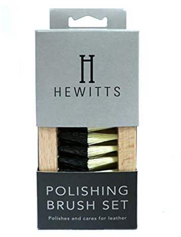 HEWITTS Unisex's Polishing Brush Set Shoe, Black/Neutral, 135mm x 40mm