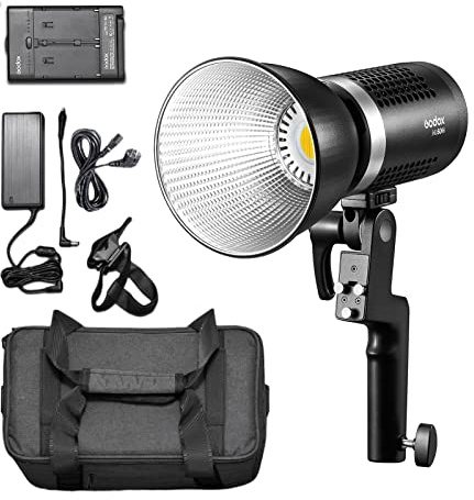 GODOX ML60Bi LED Studio Fotografie Licht 60W Dual Farbtemperatur 2800-6500K CRI96 TLCI97 Einstellbare Helligkeit 16 Gruppen 32 Kanäle Godox Halter mit Handgriff Handy