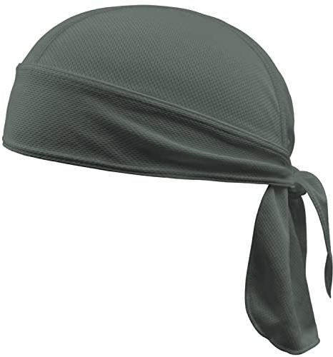 VIAUMBR Bandana sous Casque Bonnet Casquette Velo Pirate Homme Femme Randonnée Cyclisme Moto Running Sport été Léger Confortable Respirant Gris