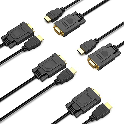 BENFEI HDMI zu VGA Konverter-Kabel 1,8M 5 Stück, HDMI zu VGA D-SUB 15 Pin M/M Unterstützung Volles 1080P umwandeln Signal von HDMI Eingang Laptop HDTV zu VGA Ausgang Monitoren Projektor