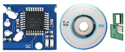 HUAYUWA Kit de mise à niveau de jeu (vert, version : PAL) compatible avec GameCube SD2SP2 Mircro Carte SD SDL TF Lecteur de carte XENO Chip Mini Disc Pièces de rechange