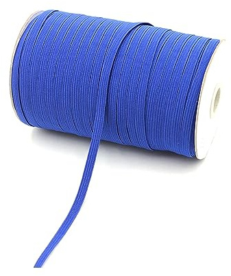 NEFLUM Bandes élastiques en Caoutchouc, 20 mètres, 3mm/6mm, Ligne élastique, Bricolage, Ceinture de Couture décorative, Accessoires de vêtement, Bleu, 6mm