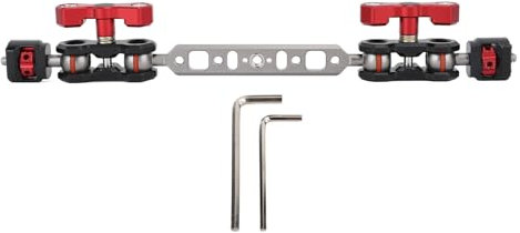 Staffa Per Flash da 12 Pollici, Barra di Prolunga Per Staffa Flash Per Montaggio Doppio Per Fotocamera Lunga con Foro Filettato da 1/4 3/8 Staffe Per Flash Dritte Supporto Per Treppiede Per Fotocame