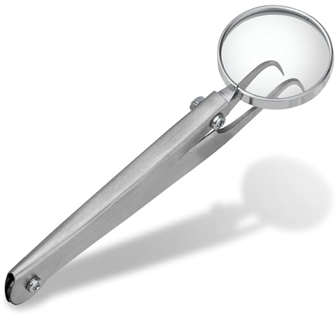 Förstoringspincett – pincett med förstoringsglas – spritpincett med förstoring – böjd spets – 13 cm