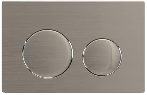 SPARES2GO Luxury Flush Plate Kit for Skylo Concealed Toilet Cistern Wall Hung Frame (Brushed Nickel, 245mm x 165mm)