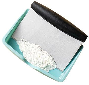 Rascador de mesa, raspador de pastelería, cortador de cocina de acero inoxidable, cortador de alimentos multiusos para cocina, cortador de mesa, espátula de masa de cocina con pala para hornear y