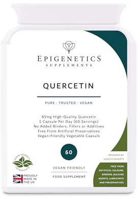 Quercetin 85mg | 60 Capsules, Vegan Friendly UK Made | 1 Capsule Daily (2 Month Supply) | Immune Health Natural | Easy Swallow, No Artificial Fillers