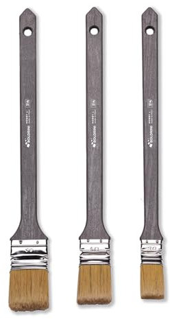 Set 3 pennelli per radiatori, kit 3 misure 3-4-5 per verniciare radiatori o profilare - MADE IN ITALY