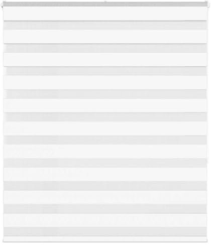 vidaXL Estor Cebra Blanco 125x150 cm Tejido Ancho 120,9 cm poliéster, Estor Doble, Estor Enrollable Cebra, Cortina Cebra, Estor Doble