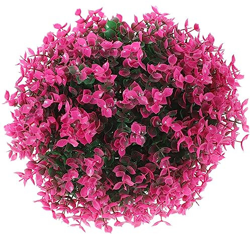 HOLIDYOYO dekorative Kugeln für den Außenbereich Gras Faux-Laubkugeln Korb Lavendel Formschnitt Ball Globen kunstpflanze kunstplflanze Deckenkugel Topiary-Kugeln Topiary-Ball Plastik Violett