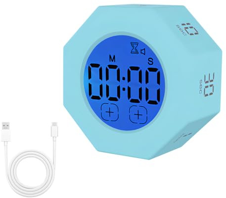 Pomodoro Timer, Digitaler Visueller Würfel Timer, Sensor Flip Timer, LCD-Display, Produktivitäts Digitaler Cube Timer für Küche, Klassenzimmer, Büro