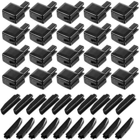 cobee 20 Sets Metall #5 Reißverschluss-Stopper-Reparaturset, Ersatz für Unterseite, Reißverschlussschieber, Verriegelungsteile für Jacken, Mäntel, DIY Nähen