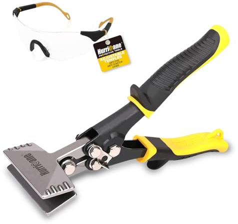 HURRICANE 3 Inch Straight Jaw Sheet Metal Bender Hand Seamer with Protective Safety Glasses