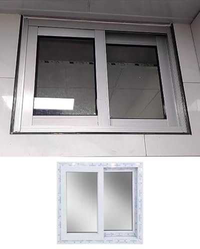 Schiebe-Kellerfenster mit Glas, Lüftungsgitter-Set für Wohnmobil, Lagerschuppen, Wohnung