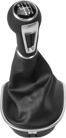 GRACEGALAXY Pommeau de levier de vitesse 6 vitesses noir pour Altea 2004–2010, Altea XL 2006–2015, Leon II 2005–2012, Toledo III 2004–2009