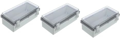 Amosfun 3pcs Outdoor Weatherproof Junction Box Rated Abs Plastic Electrical Enclosure for External Light Fixtures and Lightweight Design for Garden and Street Lighting