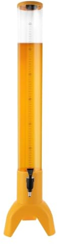 TOTIKI Dispensador De Cerveza Dispensador De Bebidas Beer Tower con Grifo Y Tubo De Hielo For Fiestas Dispensador Bebidas(Yellow)