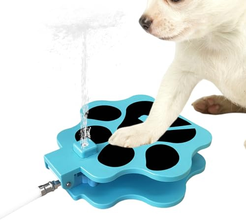 Fontaine à eau potable d'extérieur pour chien, jouet pour chien, avec arroseur et tuyau, pour chenil, camping, parc, intérieur et extérieur
