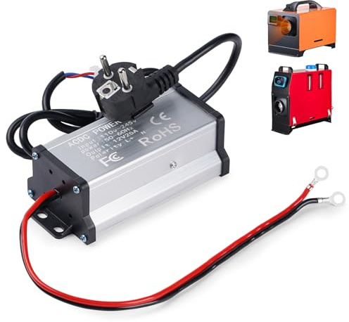 230V-auf-12V-Netzteiladapter Transformator Stromwandler für 5kW 8kW All-in-One Diesel-Luftheizung, für Caravan, Wohnmobil, Garage oder Innenräume