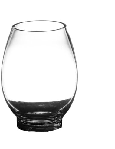 Dekorative Aquarien Kreatives Aquarium, rundes Glas, kleines Goldfischbecken, Wohnzimmer, eiförmiges aus transparentem for den Schreibtisch, 15 × 20 cm für das Büro
