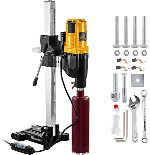 Diamond Core Drill Rig 305mm 355mm Stand Heavy Duty Concrete Drilling Machine Kit 4800W 4980W Installing Pipes Railings(4980W)