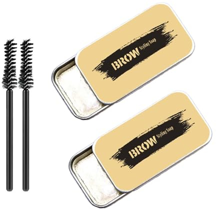 EONFAVE Lot de 2 gels à sourcils 3D Wild Eyebrow - Durable et imperméable - Avec brosse - Gel à sourcils transparent pour effet laminage - Maquillage