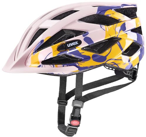 uvex air Wing - Leichter Fahrradhelm für Damen und Herren - individuelle Größenanpassung - Powder-Liquids - 56-60 cm