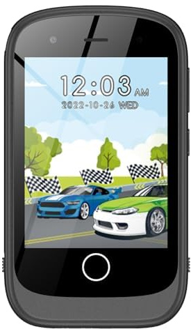 Alutoria Smartphone, Telefono Giocattoli Telefono Regalo di Compleanno Bambini, Nero