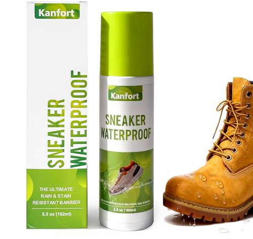 kanfort Shoe Waterproof Spray, Shoe Protector Spray and Stain for Shoe and Sneaker Care, Shoe Water and Stain Repellent Spray for Sneakers, Suede, Canvas, Leather or White Shoe