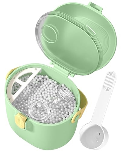 Infantes Milk Container - Portable Powder Storage Box, 800ml Formula Pot | Baby Feeding Organizer with Spoon and Silicone Seal for Outdoor Travel Camping Airplane Trips, Airtight Food Holder Toddler