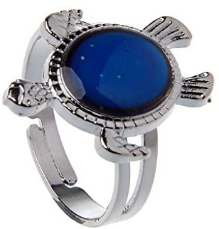 YROHGKPN Mignon pour tortue Changement de Couleur Bague d'humeur Taille Réglable Émotion Sensation Température Anneaux Bijoux Cadeau pour la Saint-Valentin Colliers pour Femmes avec nom