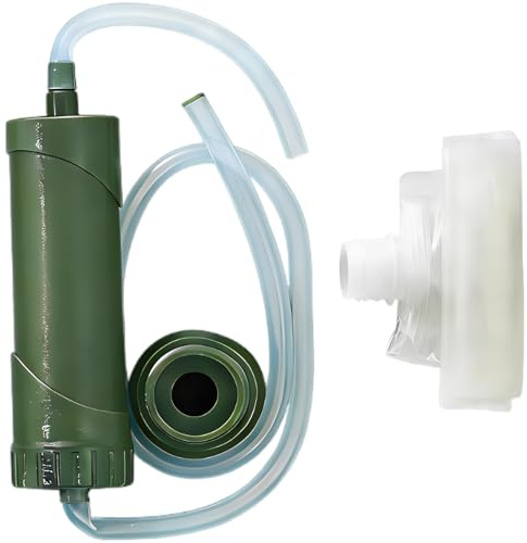 Funabridge Utomhus vattenfilter strå, 4 000 l kapacitet, bärbar renare, 0,01 mikron ihåligt fiber överlevnadsfilter för camping, vandring, nödsituation