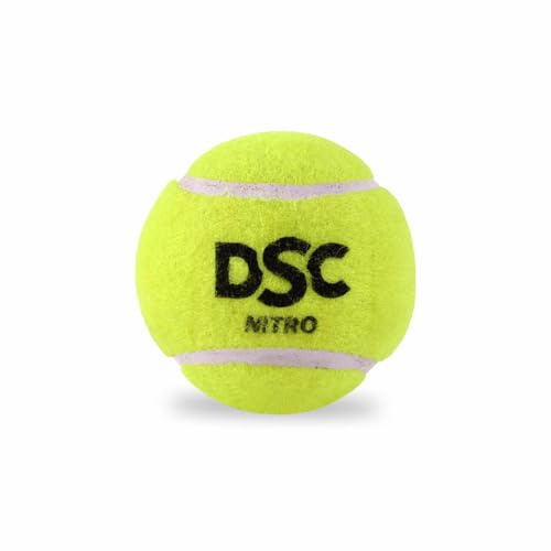 DSC Nitro Tennis Cricket Ball Suitable for Practice Game Training Hard Court Grass