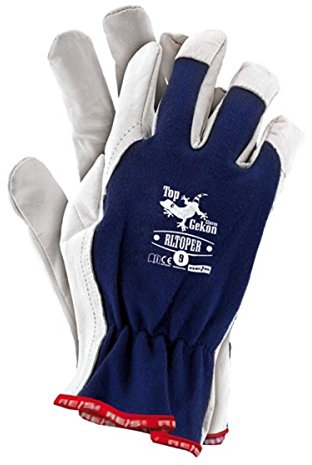 12 Paar Arbeitshandschuhe Schutzhandschuhe verstärkt mit Rindsleder Handschuhe aus Ziegenleder hoher Qualität GR. 10