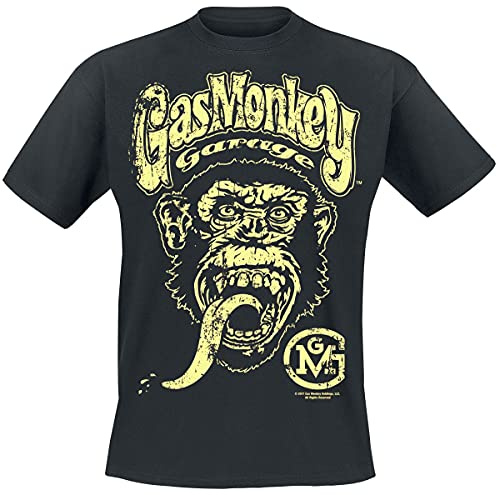 Gas Monkey Garage Logo Männer T-Shirt schwarz 4XL