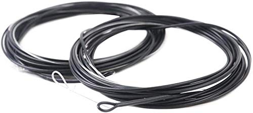 Maximumcatch Fly Fishing Coated Leader Sinking(3ips) Fly Line For Trout and Salmon 2PCS 7/10FT (Black, 7FT 25lb(2pcs))
