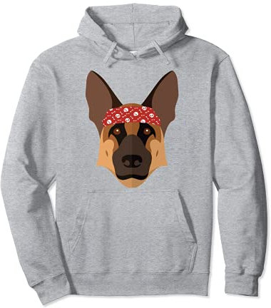 Deutscher Shepherd Biker Bandana Motorrad Pullover Hoodie