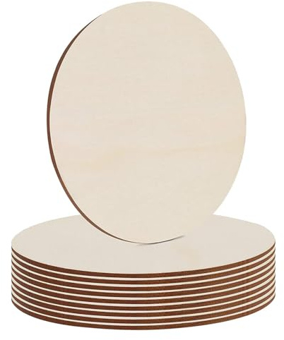 DARENYI 20cm Naturholzscheiben - Unlackierte Holzscheiben zum Basteln und DIY Weihnachtsmalerei