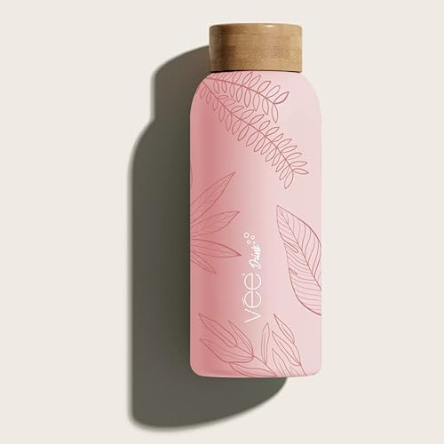Bouteille en Bambou Isotherme Fleur 500ml - Vée Drink