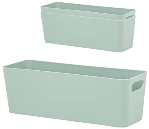 3x Ordnungsbox 10cm hoch GRÜN Flaschenregaleinsatz 30x10x10cm 2L Kunststoff