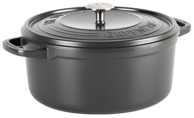 GreenPan Featherweights Healthy Ceramic Non-Stick Dutch Oven, 28 cm/6 Litre, Cast Iron Casserole Dish with Lid, PFAS-Free, Induction, Oven Safe, Grey