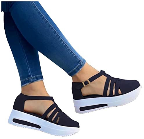 Sommerschuhe Damen Bequem Slingback Elegant Espadrilles Keilabsatz Sommer Sandalen Sneaker Vorne Geschlossen Mit Absatz Platform Plateau Schuhe Flache Schuhe Ballerina Keilsandalen
