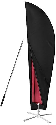 Funda Protectora para Sombrilla, Funda Parasol con Cremallera, Funda Sombrilla Jardin/Playa Exterior Impermeable Anti- Cubierta Protectora De Paraguas con Varilla Telescópica, 280x30x81/45cm (Tamaño