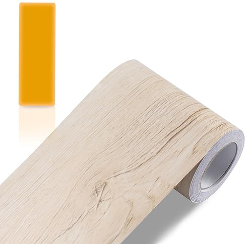 ZTVOWTO Bordi Pannelli Adesivi Bordo Autoadesivo Adesivo per Pareti Striscia Adesiva Muro Decorativa Bordo adesivo per carta da parati impermeabile 10cm*1000cm(Acero bianco)