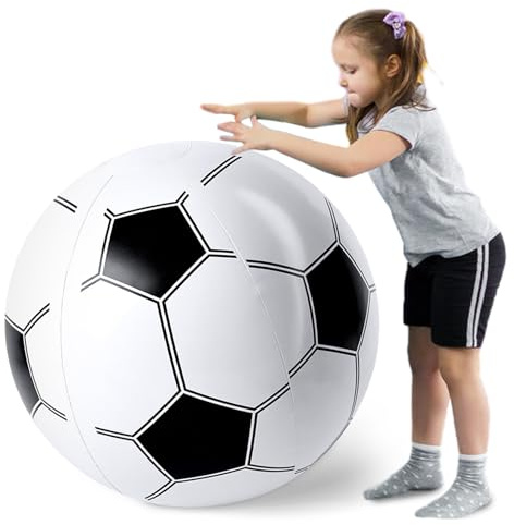 AMOR PRESENT Inflatable Soccer Balls, 27-inch Beach Ball for Beach Toys & Soccer Goodie Bags Stuffers, Birthday Party Decorations, Party Favors for Kids