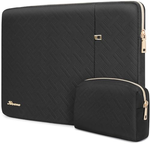 KIZUNA 13 inch Laptop Sleeve Case With Accessory Bag for MacBook Pro 14 M1 M2 M3/14 IdeaPad Flex 5i/14 Lenovo ThinkPad X1 Carbon/13 MacBook Air/14 Lenovo Yoga 9i/ThinkPad T14 2022/DELL, Black