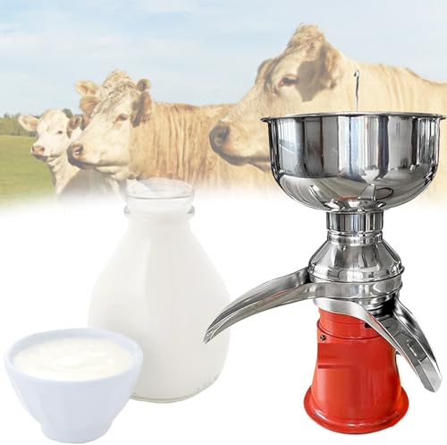 Quixnova Milk Cream Separator, 50L/H Electric Cream Separator, 10500RPM Goat Milk Separator Skim Milk Cow Cream Separator, Stainless Steel Milk Skimmer
