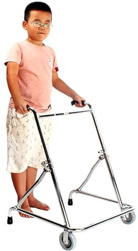 MRKU Gehgestelle, Höhe 110-150 cm, Stabiler, Faltbarer Gehwagen für das Rehabilitationstraining von Kindern