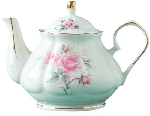 Tetera, Tetera con Tapa, Té de Cerámica, Tetera Doméstica Tradicional de Kungfu de Cerámica Blanca, Juego de Té de Cerámica Europea, Tetera de Oficina en Casa for Servir Bebidas Calientes(500ML)
