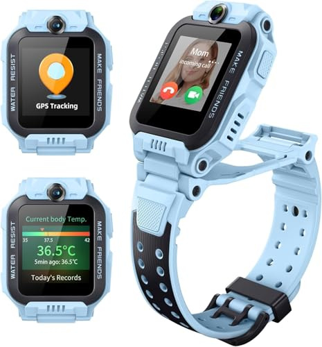 imoo Z7 Kids Smartwatch, Dual-Camera HD Video and Phone Call Watch Phone, GPS with Real-time Locating & 14 Days History, 4 Sport Modes, 24H Health Monitoring, Water Resistant to 20m for Kids (Blue)